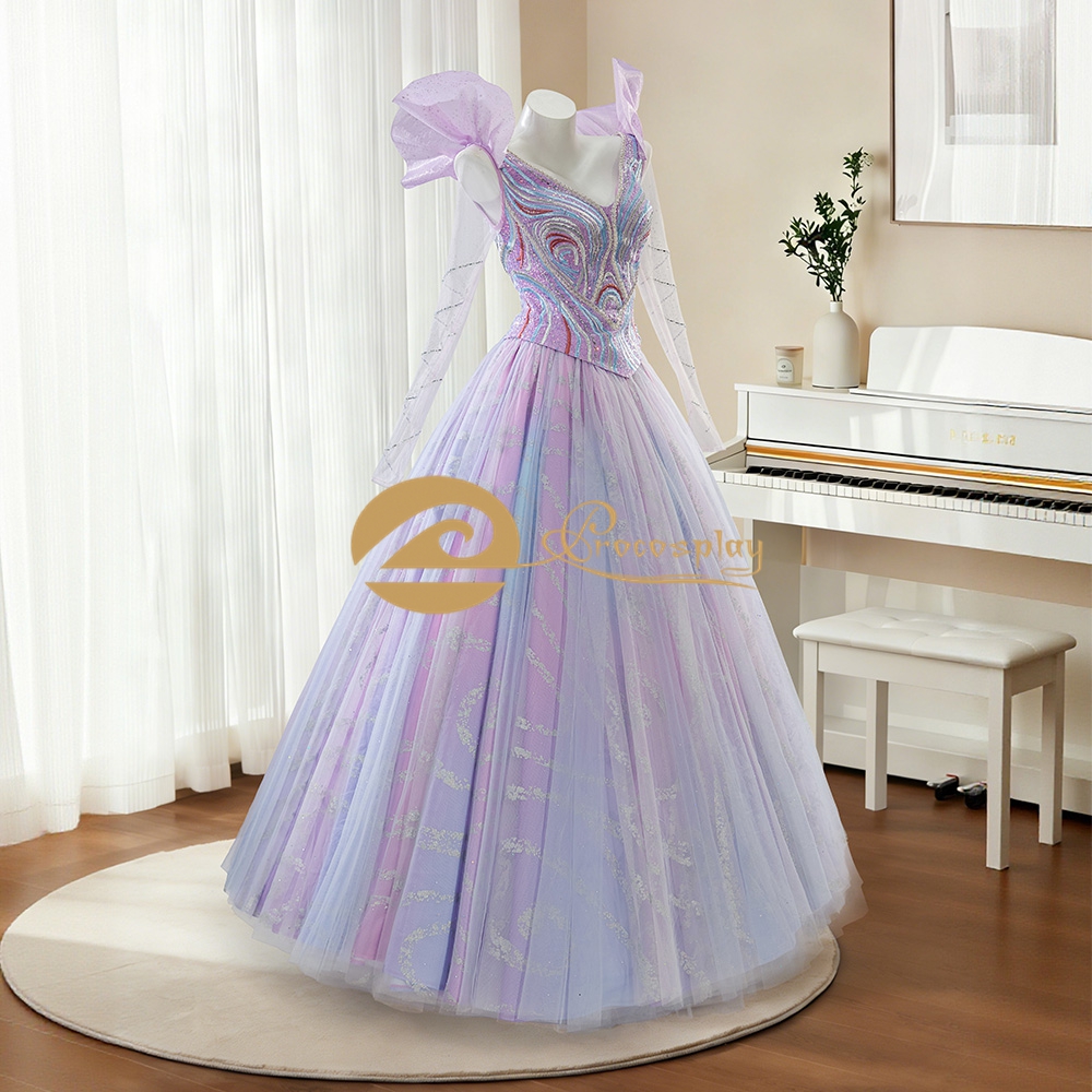 Glinda Cosplay Costume Purple  - Embroidery Skirt ulasan dan harga