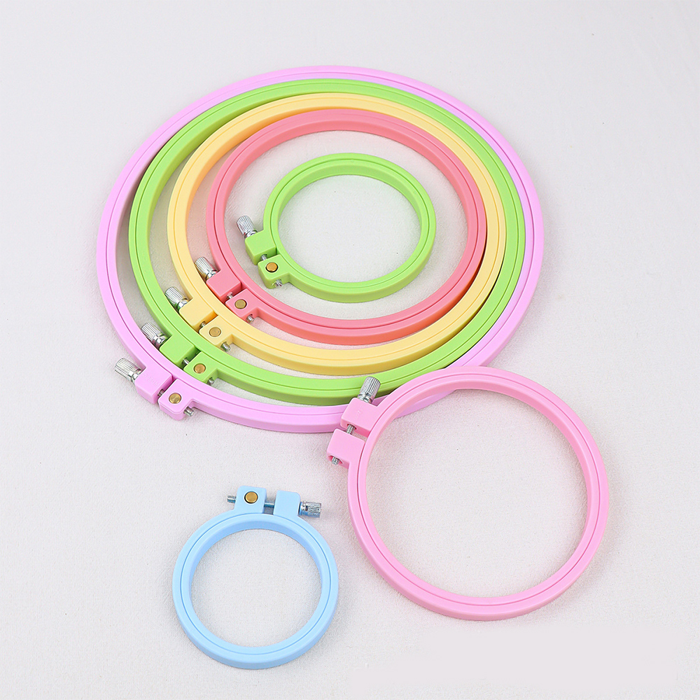1/7pcs 7-25cm Plastic Embroide - Embroidery Hoop Plastic ulasan dan harga