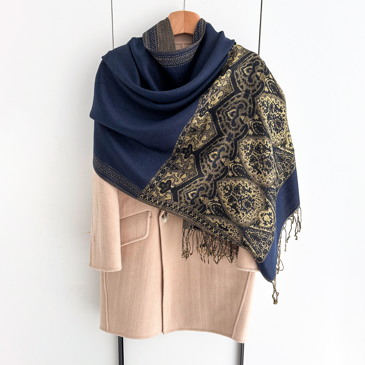 Luxury Scarf For Women Autumn  - Embroidery Pashmina ulasan dan harga