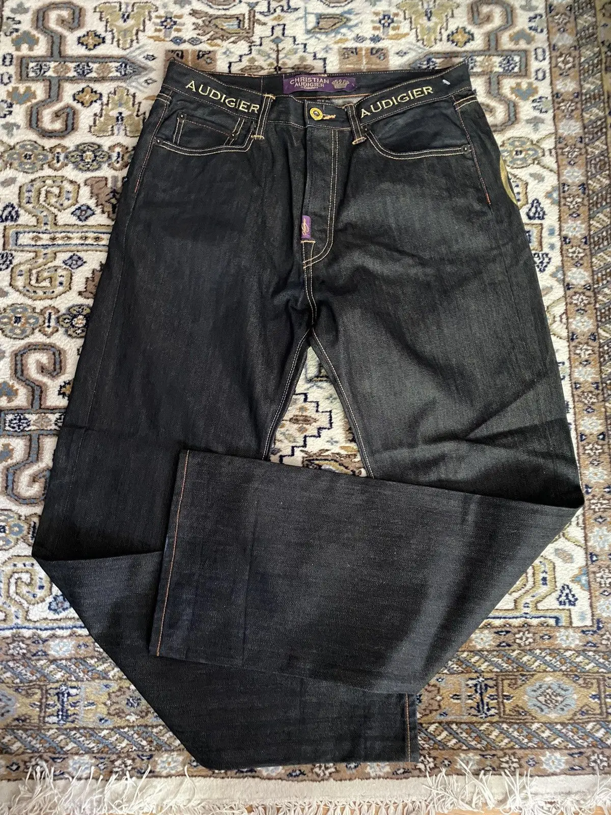 Vintage 90s Gothic Y2k liberty - Embroidery Jeans Sakura ulasan dan harga