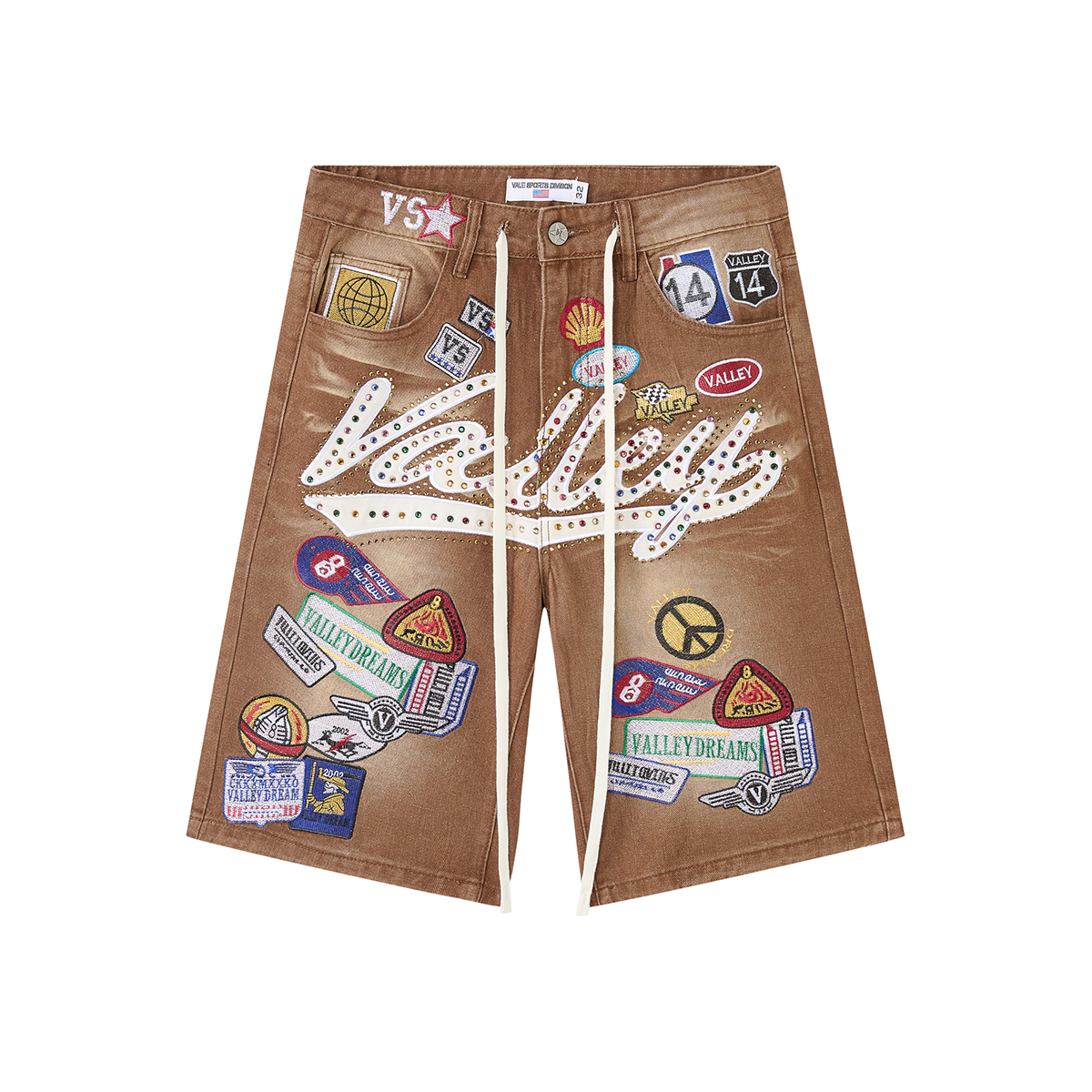 Shinning Diamond Letter Embroi - Embroidery Jeans Sakura ulasan dan harga