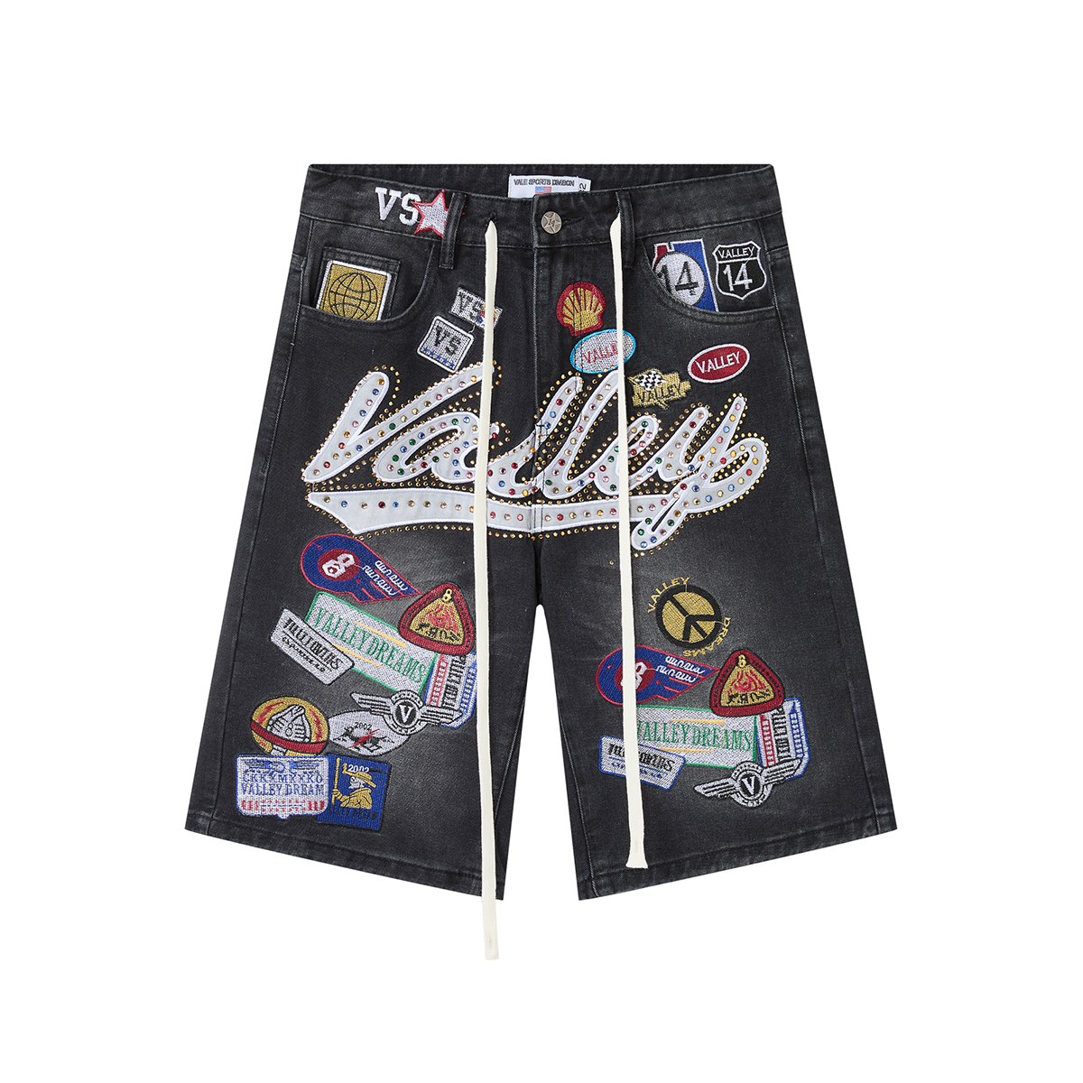 Shinning Diamond Letter Embroi - Embroidery Jeans Sakura ulasan dan harga