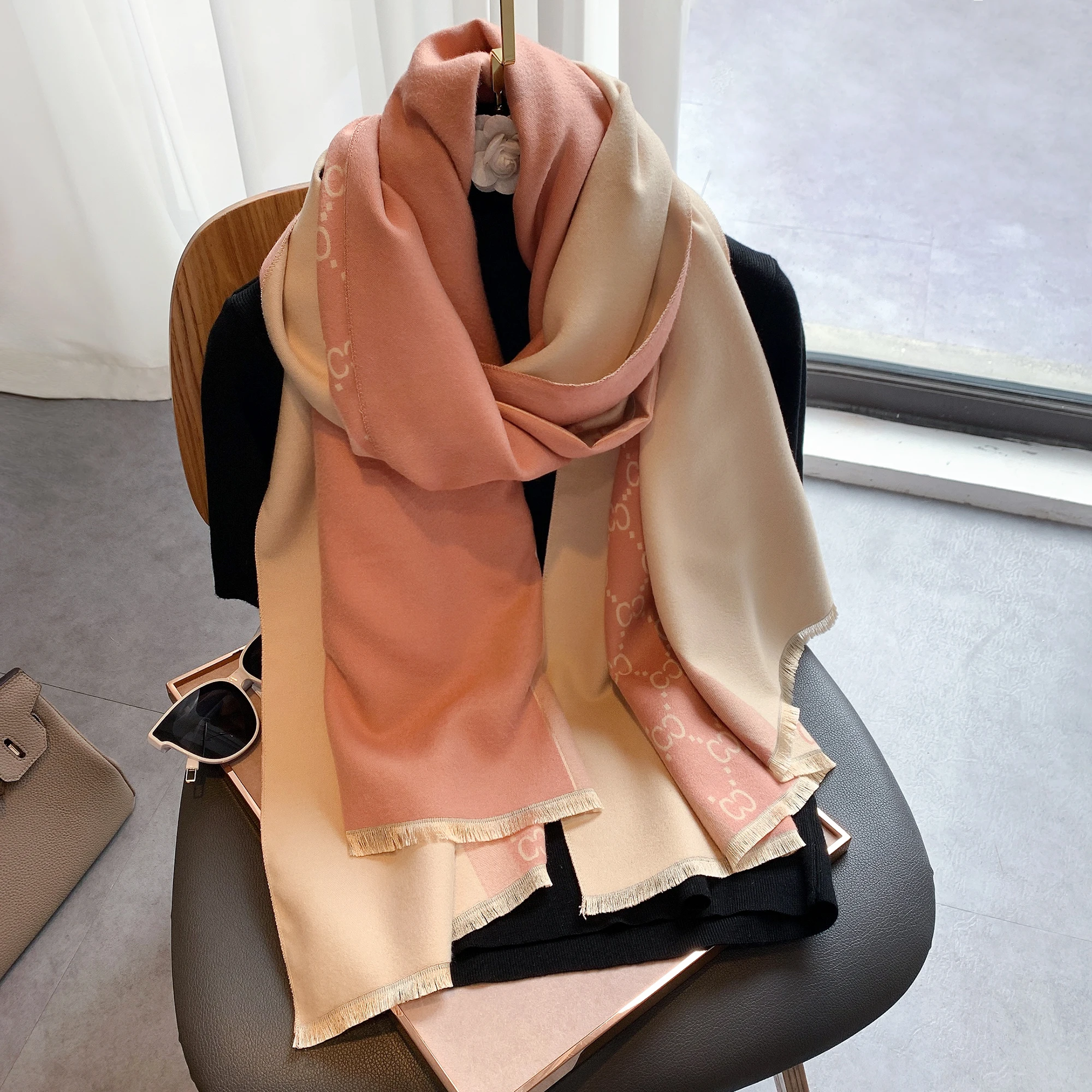 2025 Autumn and Winter New Eur - Embroidery Pashmina ulasan dan harga