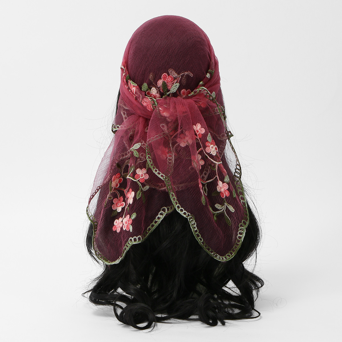 Square Scarf Plum Blossom Embr - Embroidery Zara ulasan dan harga