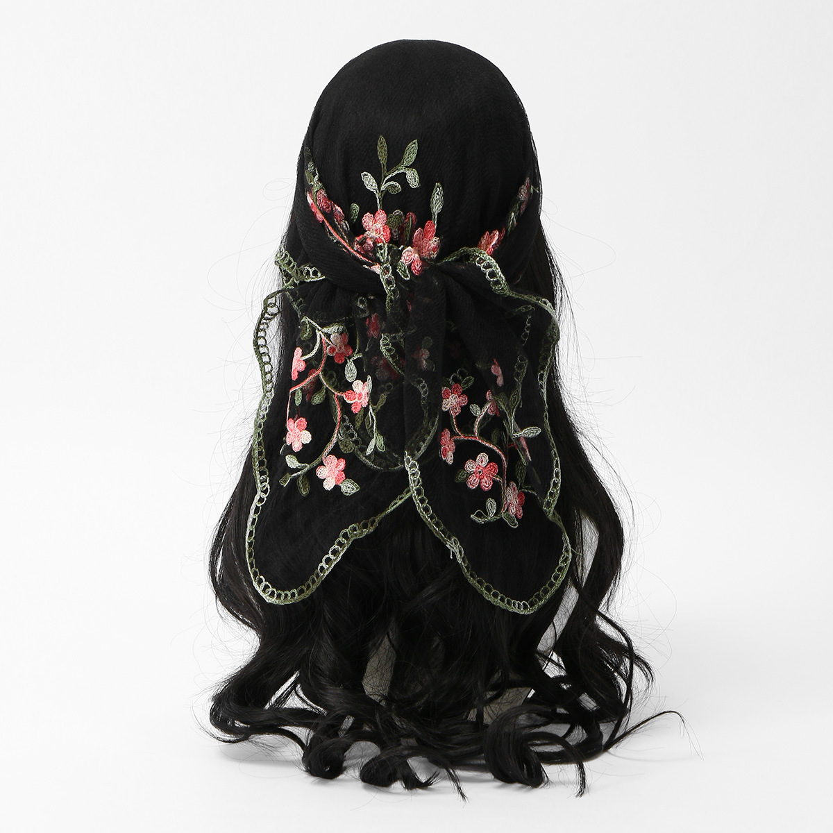 Square Scarf Plum Blossom Embr - Embroidery Zara ulasan dan harga