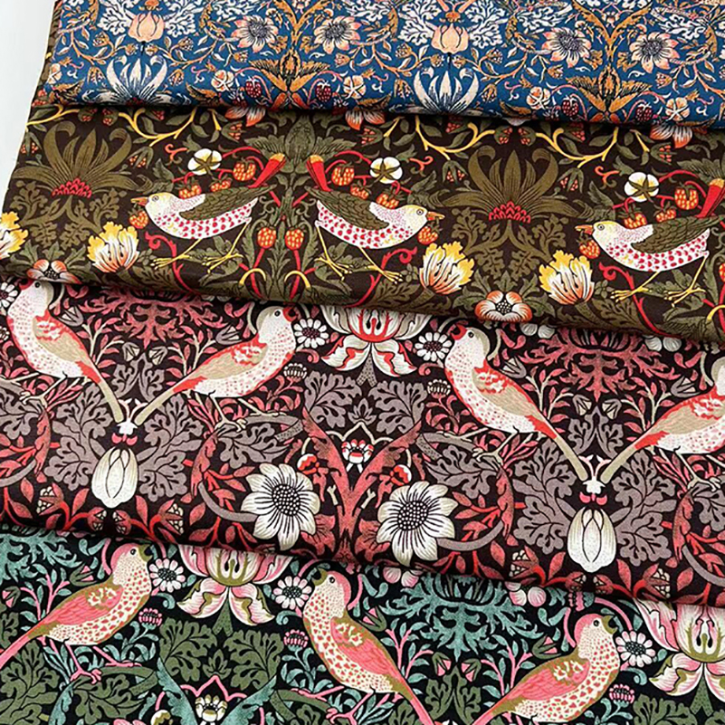 Strawberry Thief Birds William - Embroidery Pashmina ulasan dan harga