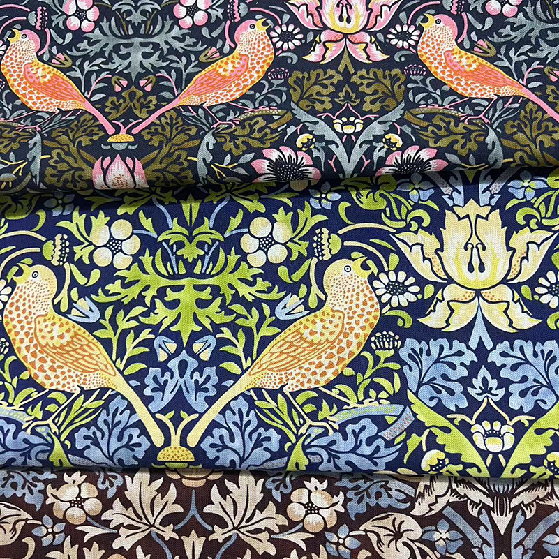 Strawberry Thief Birds William - Embroidery Pashmina ulasan dan harga
