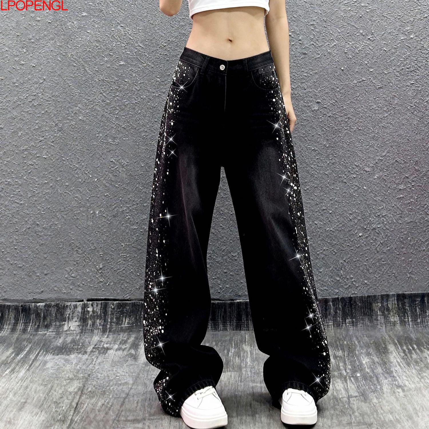 2026 Spring And Summer New Vin - Embroidery Jeans Sakura ulasan dan harga