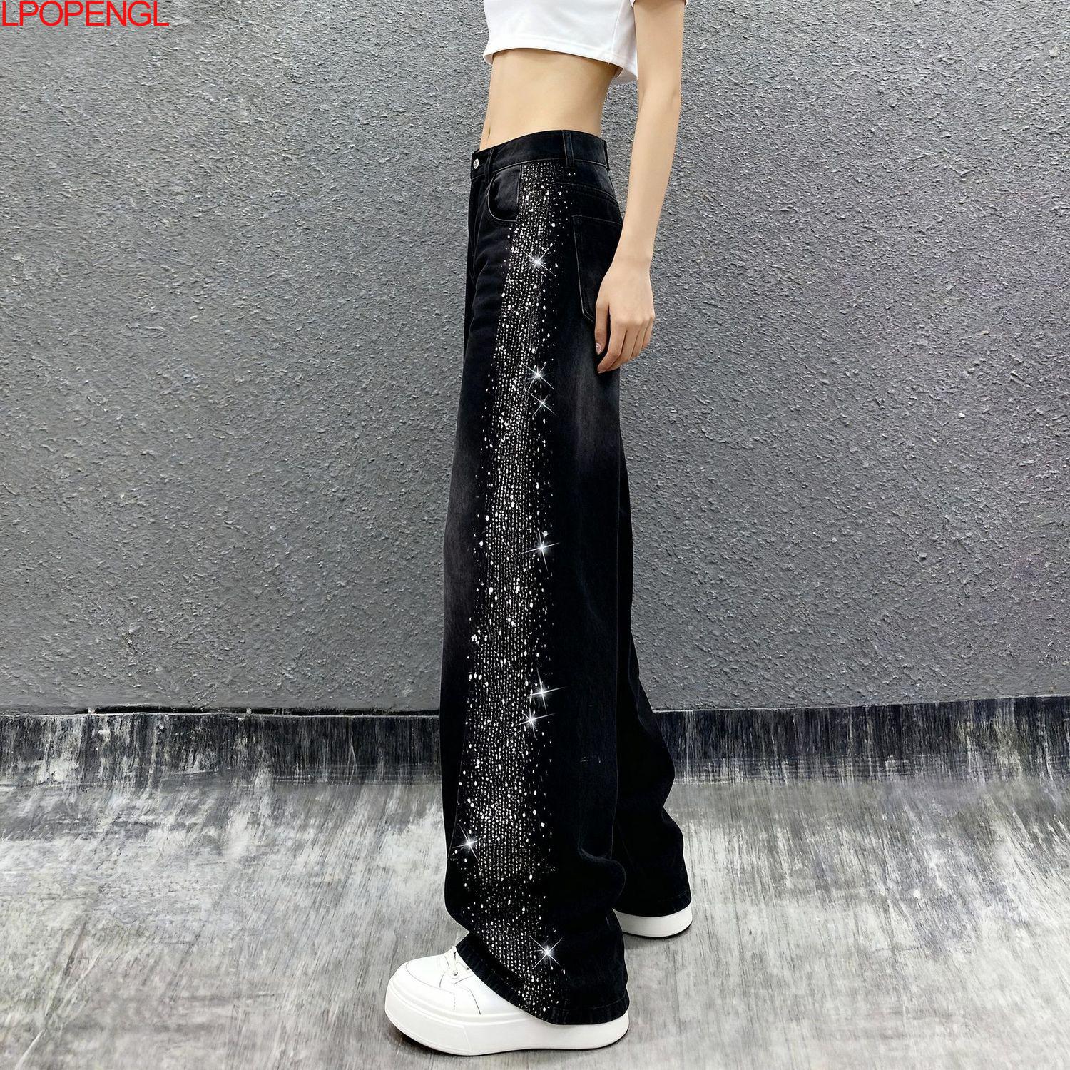 2026 Spring And Summer New Vin - Embroidery Jeans Sakura ulasan dan harga