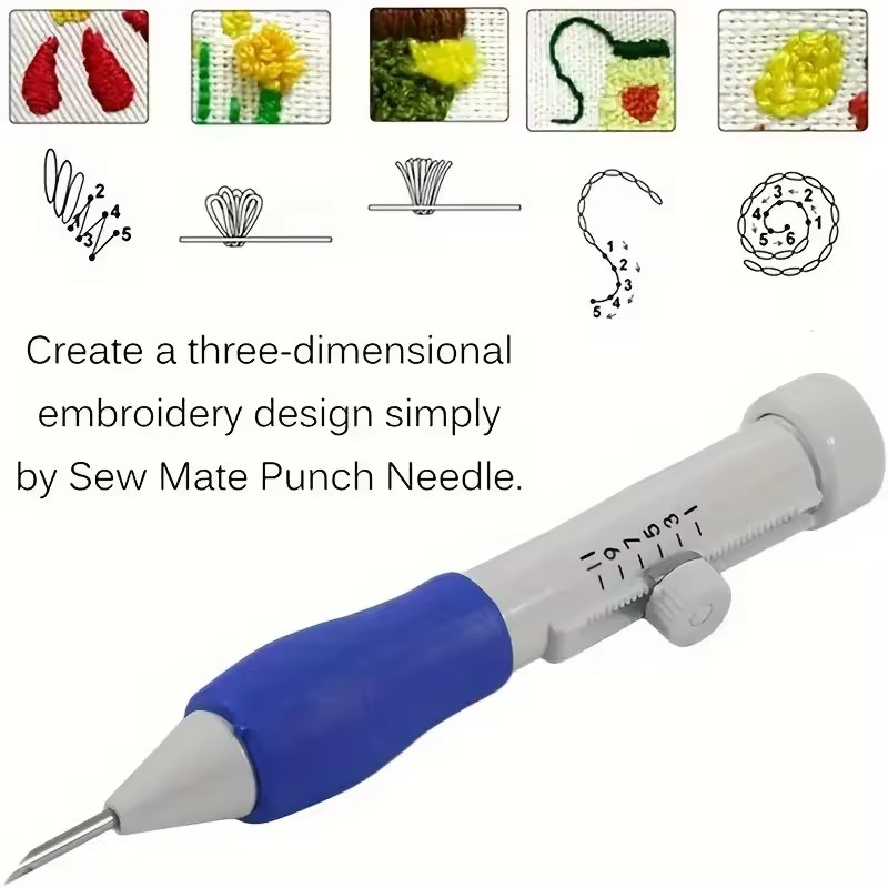 50 Colors Punch Needle Embroid - Embroidery Guide Book ulasan dan harga