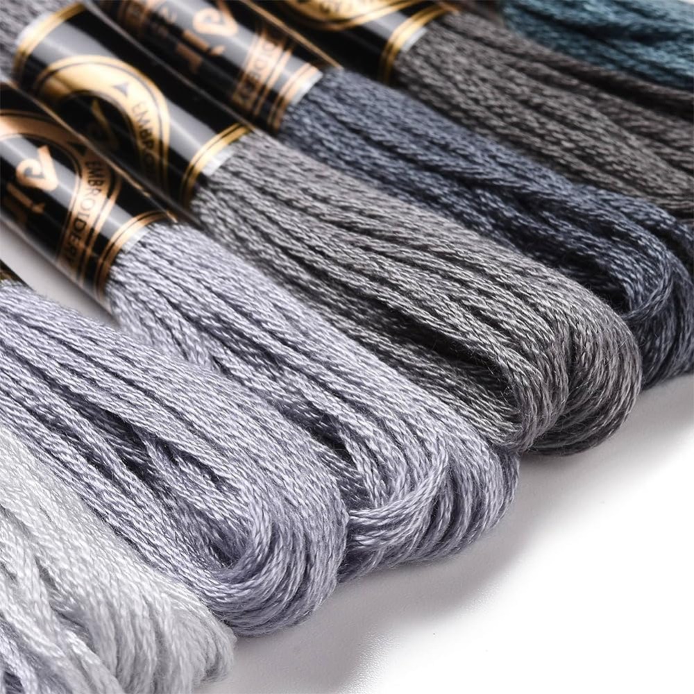 8 Skeins 70 Yards Grey Friends - Embroidery Thread ulasan dan harga