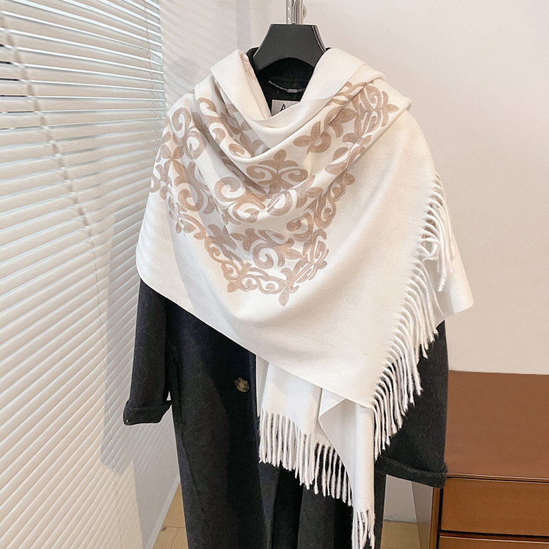 New Pashmina Cashmere Blend Mu - Embroidery Pashmina ulasan dan harga