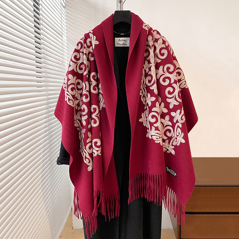 New Pashmina Cashmere Blend Mu - Embroidery Pashmina ulasan dan harga