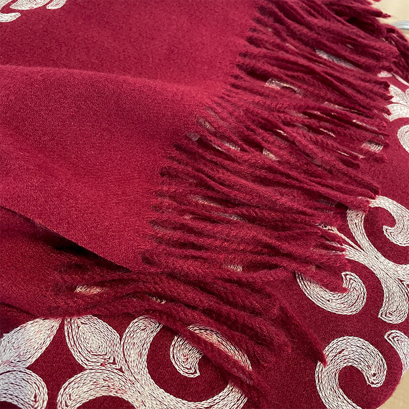 New Pashmina Cashmere Blend Mu - Embroidery Pashmina ulasan dan harga