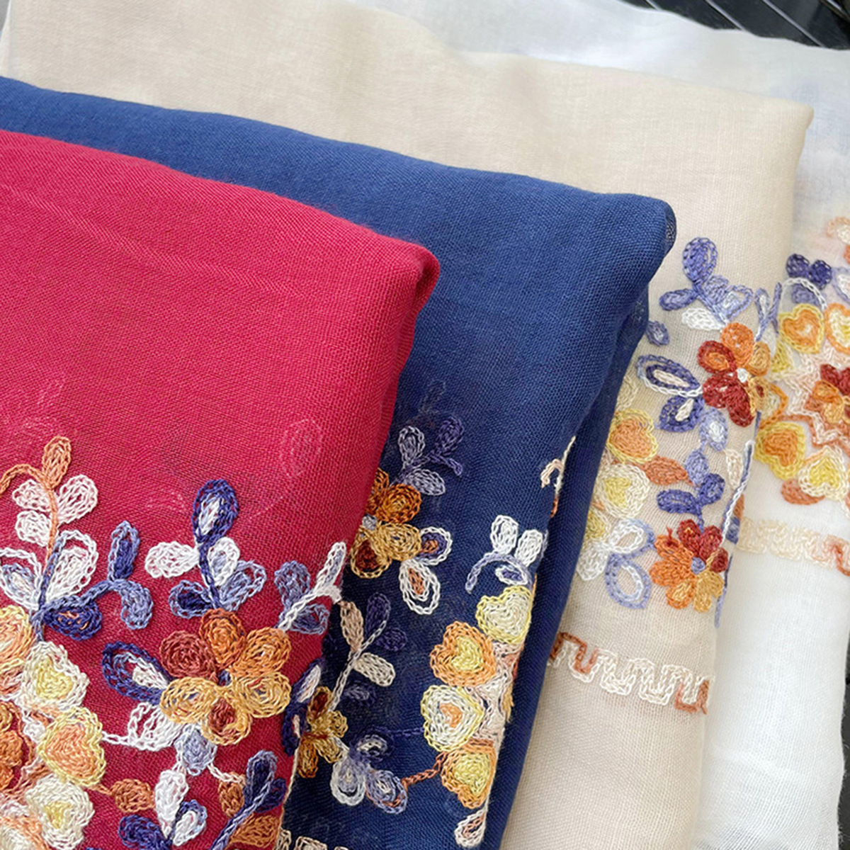 2025 New Soft Cotton Hijab Sca - Embroidery Pashmina ulasan dan harga