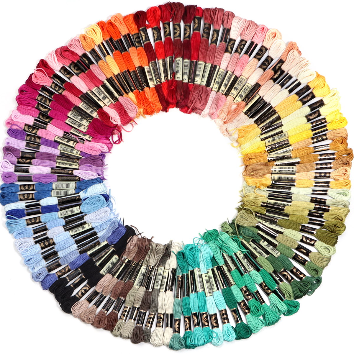 6Pcs/Lot Multicolor Polyester  - Embroidery Thread ulasan dan harga