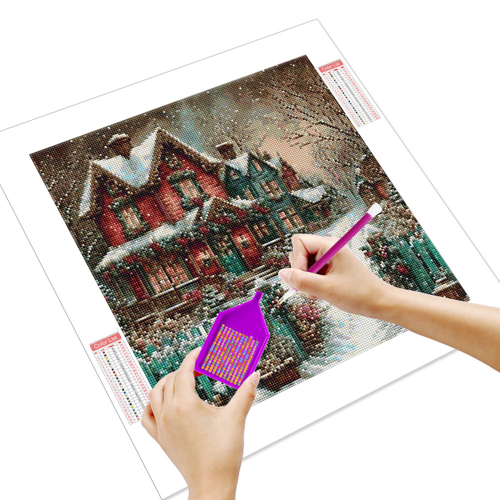 1pcs Diamond Painting Snowy Vi - Embroidery House ulasan dan harga