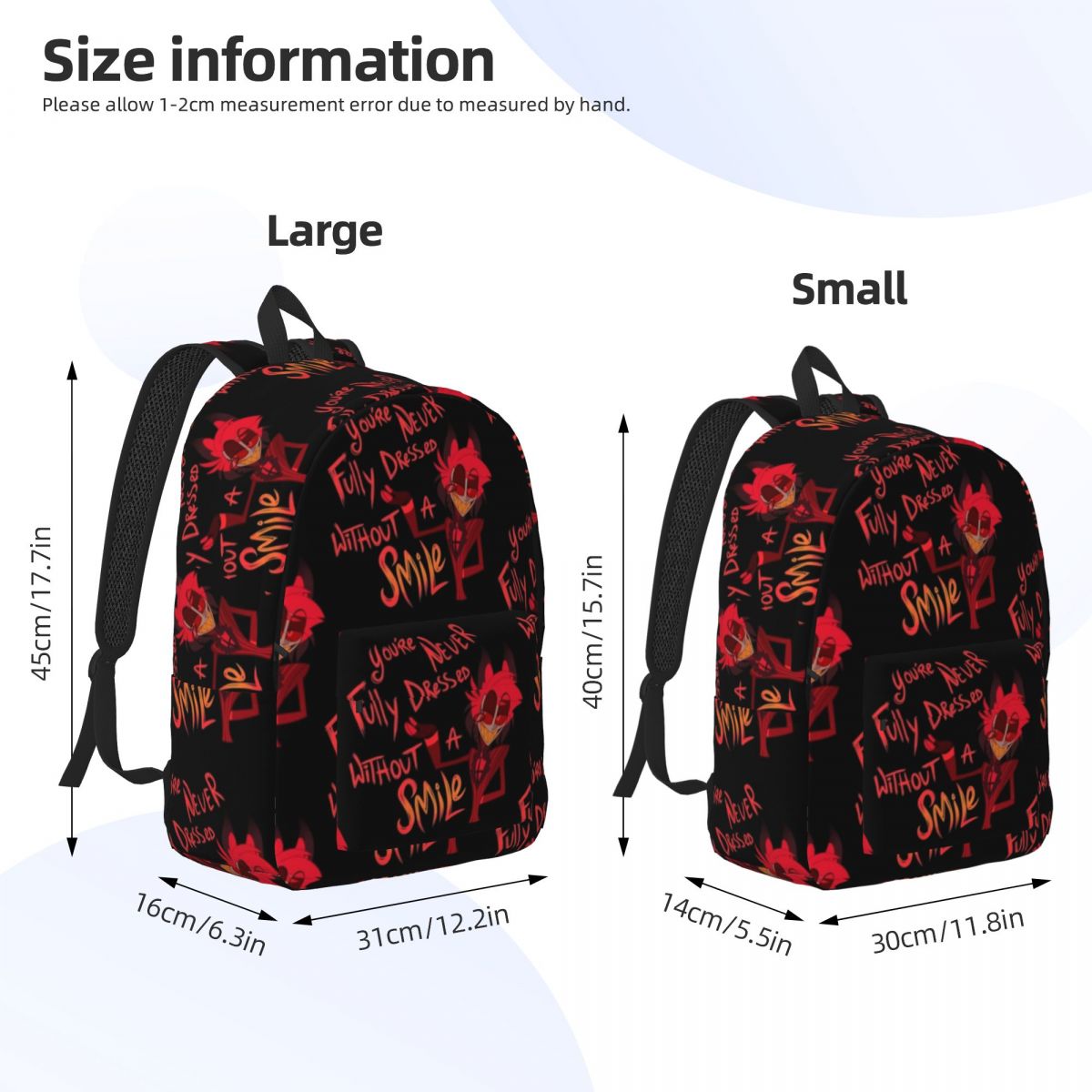 Alastor H-Hazbins Doodle Backp - Embroidery Xmas Designs ulasan dan harga