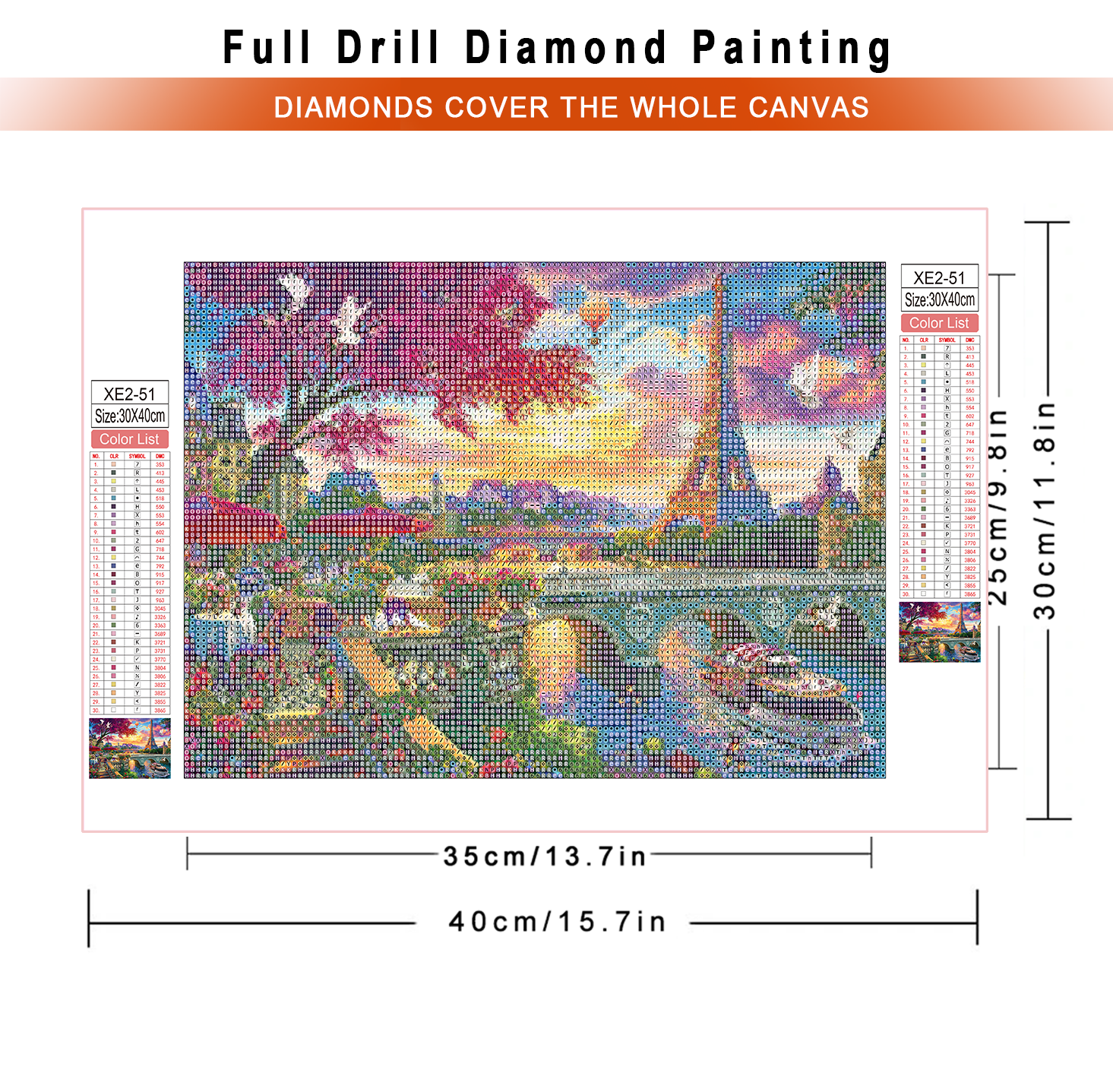 1pc frameless  diamond paintin - Embroidery House ulasan dan harga