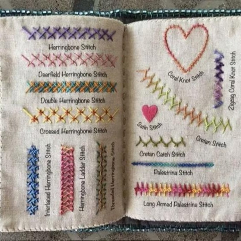 Linen DIY Stitch Book Loose Le - Embroidery Guide Book ulasan dan harga