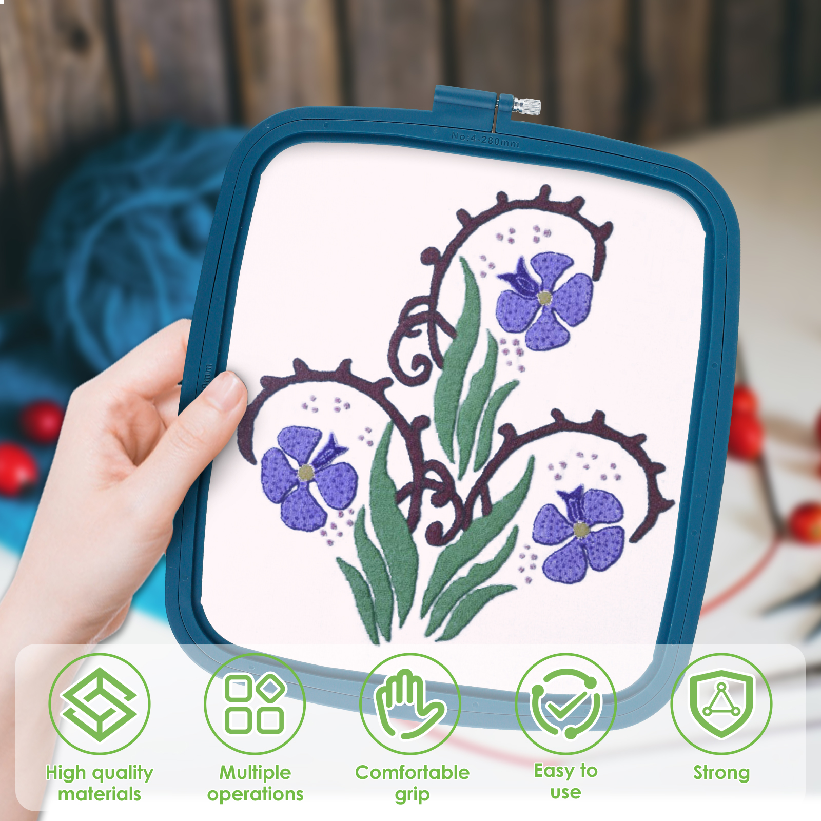 4/5Pcs Square Embroidery Hoops - Embroidery Hoop Plastic ulasan dan harga