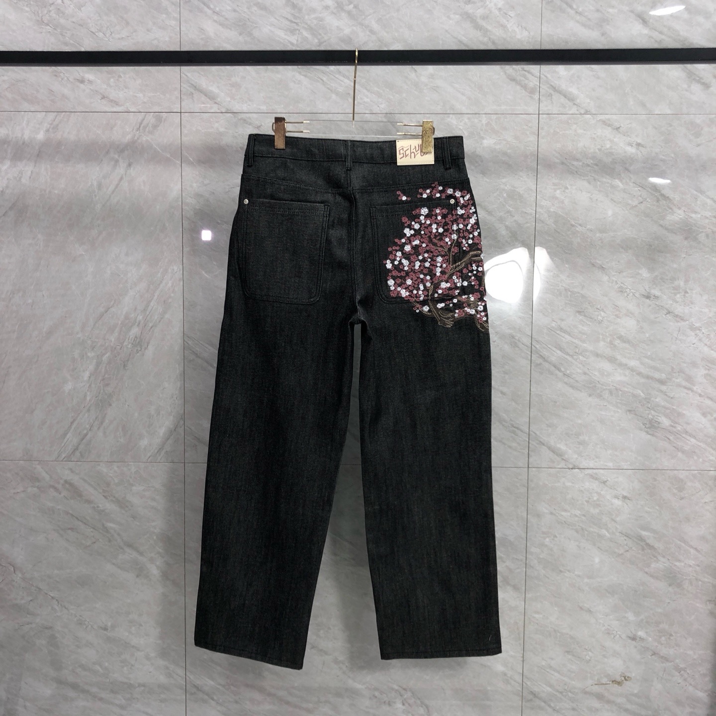 Derschutze Heavy Industry Embr - Embroidery Jeans Sakura ulasan dan harga