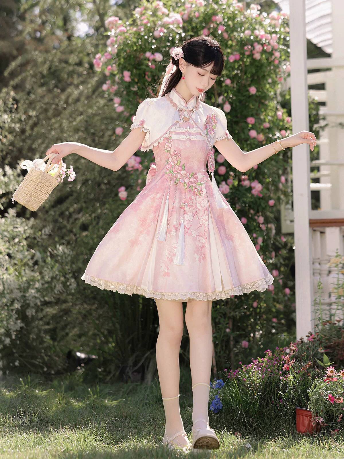 Chinese Brand Luoying Jianyu C - Embroidery Skirt ulasan dan harga
