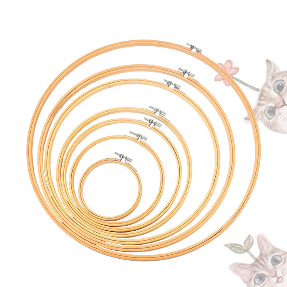 6 Pcs Cross Stitch Fixing Fram - Embroidery Hoop Plastic ulasan dan harga