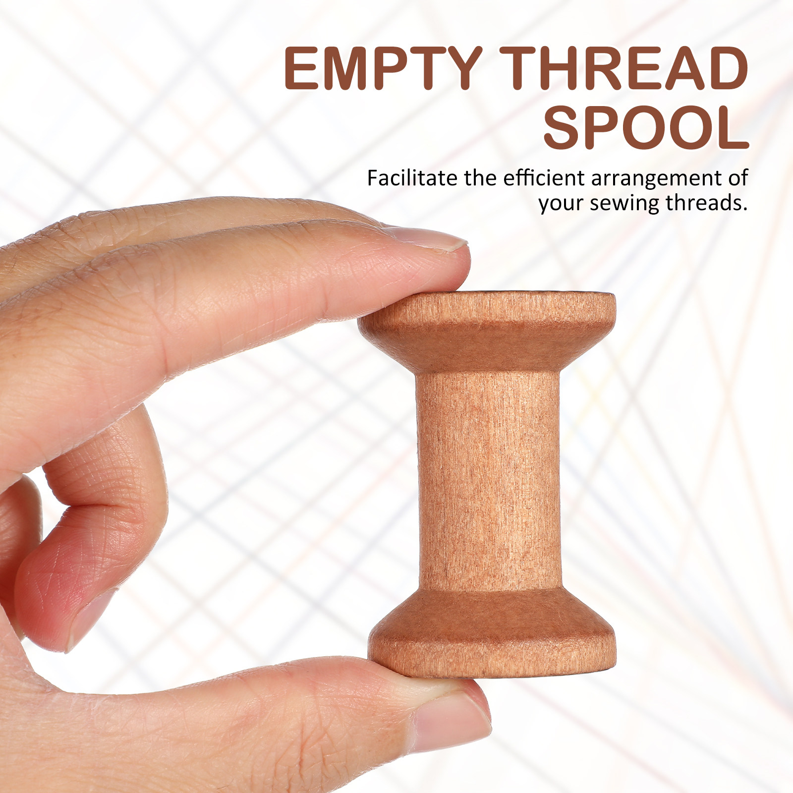 20Pcs Wooden Thread Holders Em - Embroidery Thread ulasan dan harga