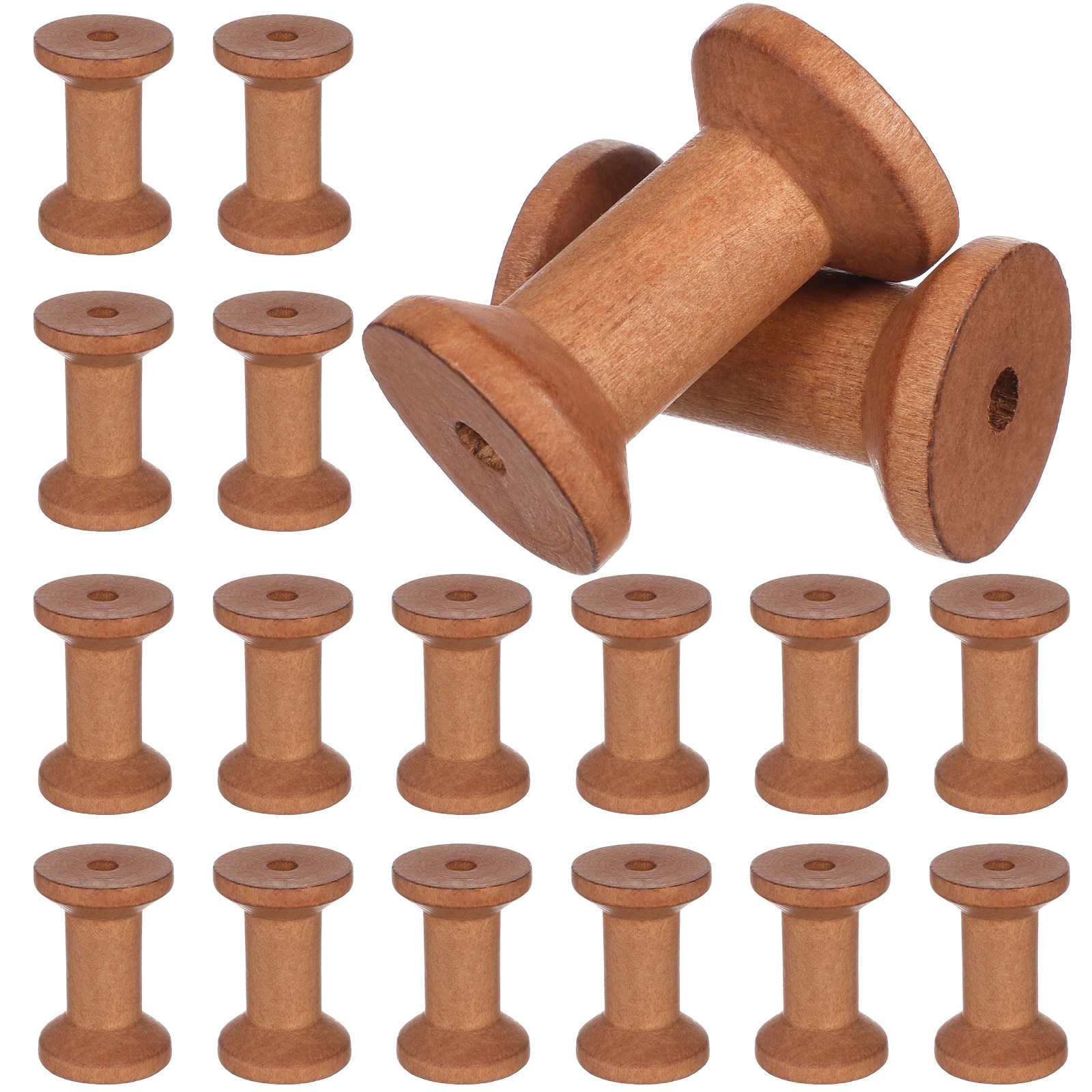 20Pcs Wooden Thread Holders Em - Embroidery Thread ulasan dan harga