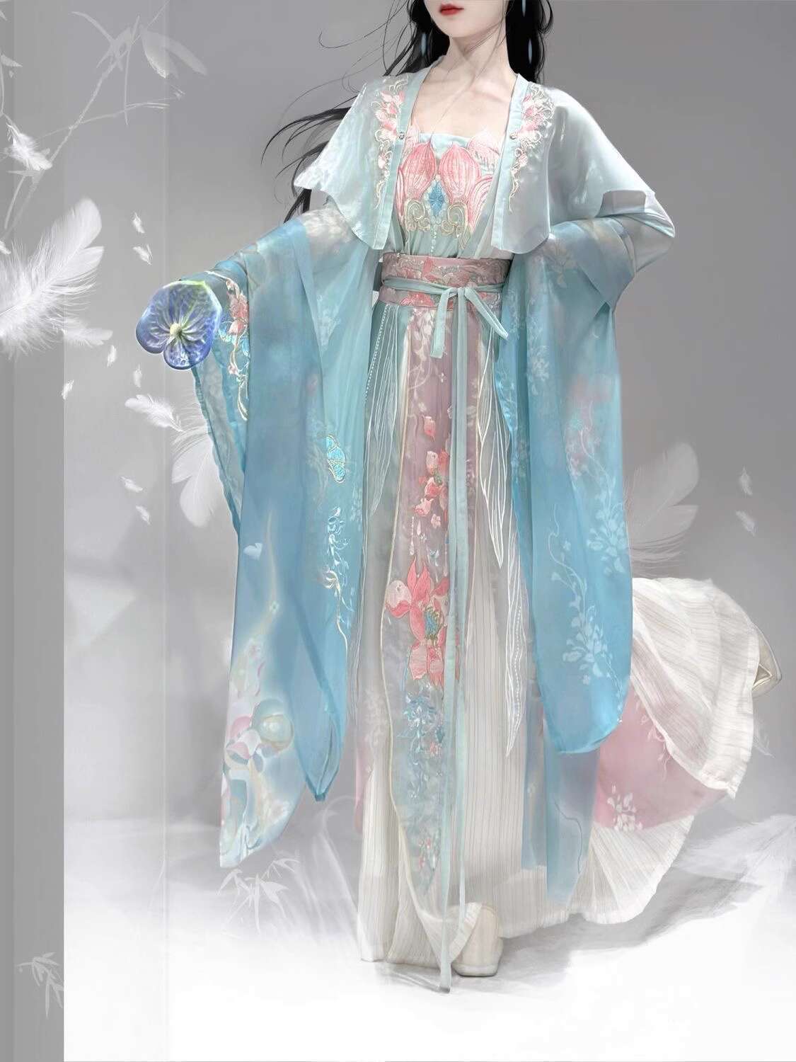 New Hanfu Wei Jinfeng Heavy In - Embroidery Skirt ulasan dan harga