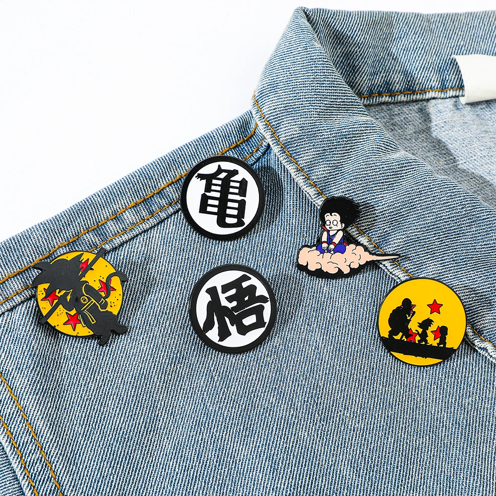 6 Pcs Hot Blooded Anime Brooch - Embroidery Wallpaper ulasan dan harga