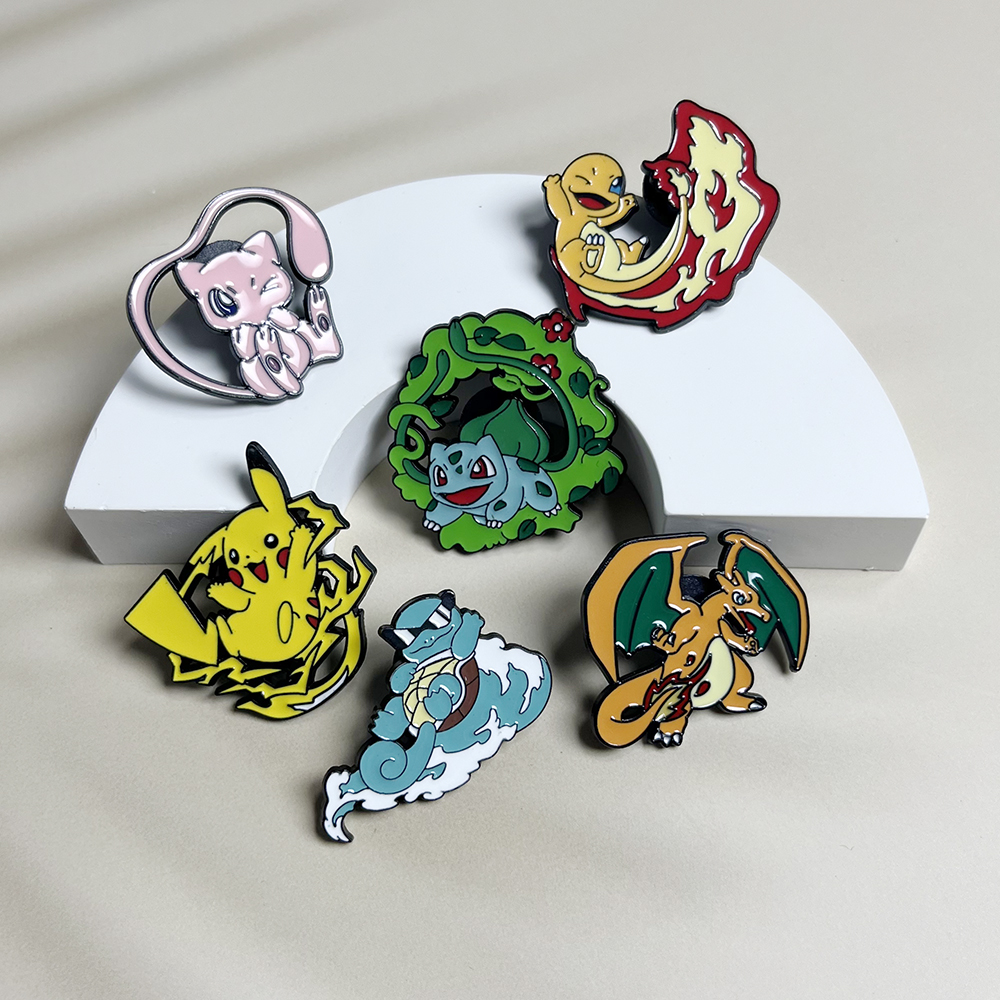 6pcs Anime Pins Set Pokemon En - Embroidery Wallpaper ulasan dan harga