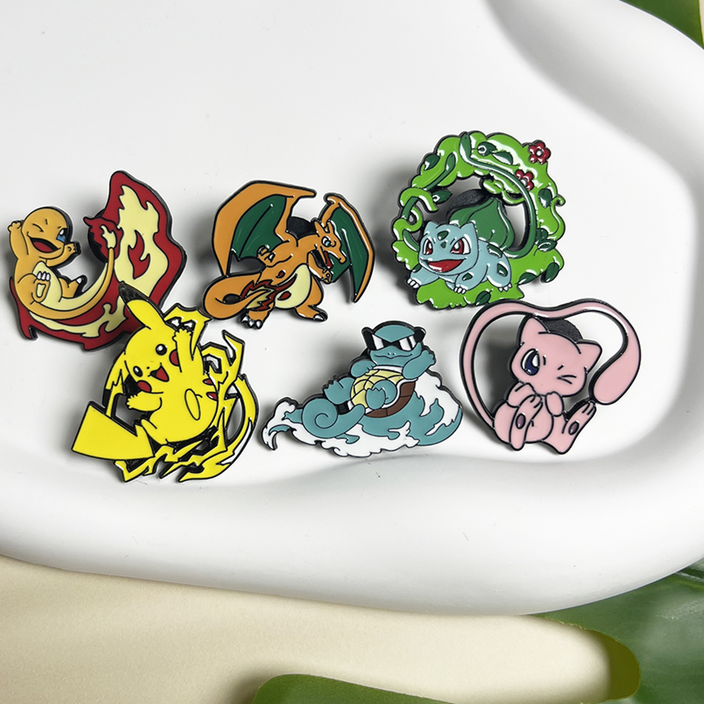 6pcs Anime Pins Set Pokemon En - Embroidery Wallpaper ulasan dan harga