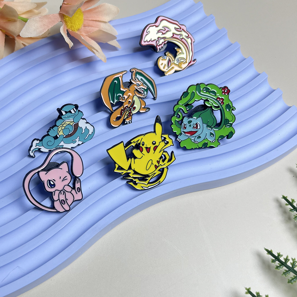 6pcs Anime Pins Set Pokemon En - Embroidery Wallpaper ulasan dan harga