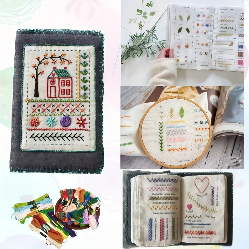 1 set of embroidery embroidery - Embroidery Guide Book ulasan dan harga